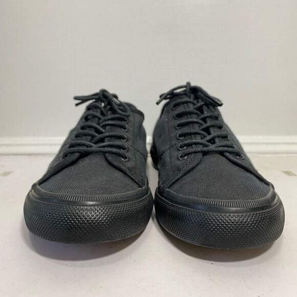 FRYE Women’s Low Top Canvas Sneakers with Leather Shoelaces in Black Size 7.5M - Picture 2 of 10